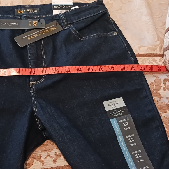 Lee Slim Straight Leg Jeans sz 12L NWT  Blue - Picture 4 of 9